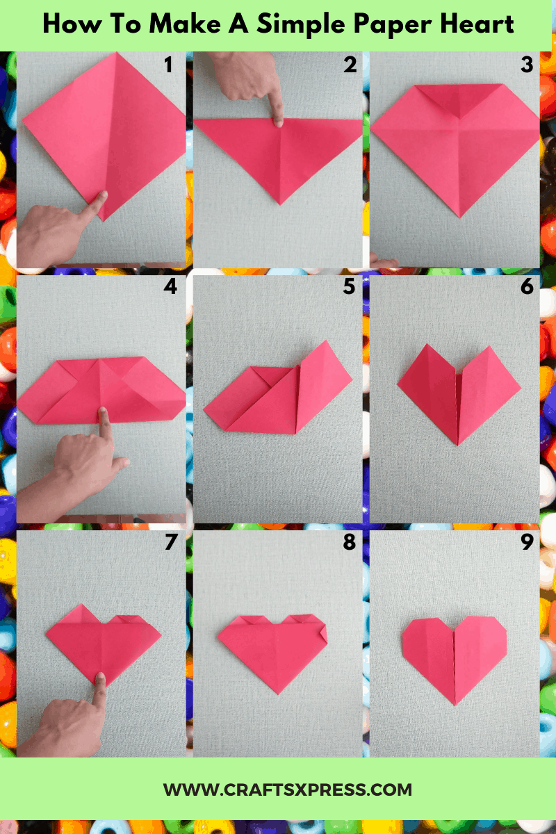 How to make a paper heart  Easy origami hearts for beginners
