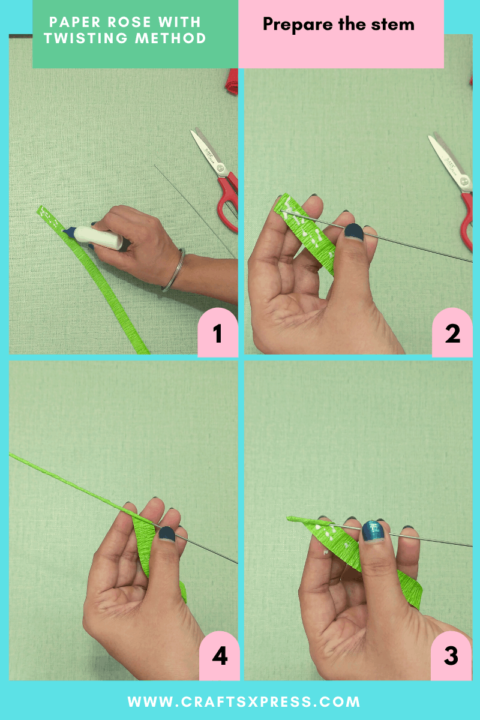 How to make a small rose using twisting method in 10 mins